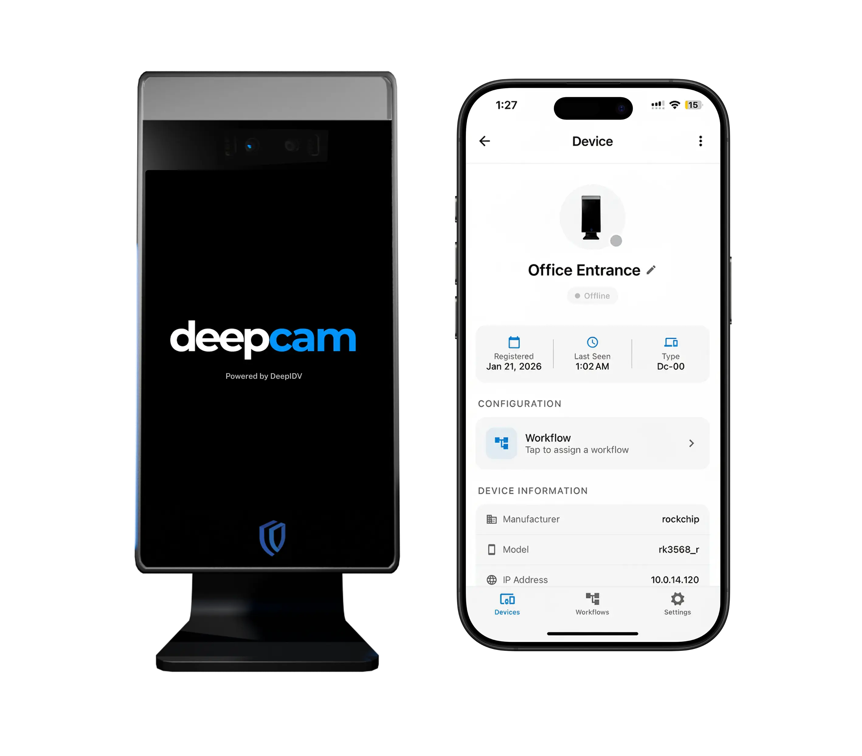 deepcam in-person verification device